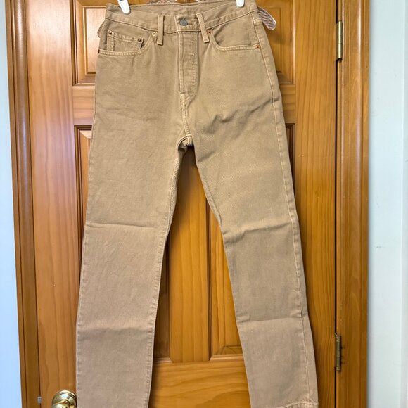 Levi's 501 Khaki Jeans - 27x30 - Picture 1 of 5